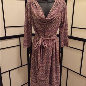 Pink Scoop neck dress